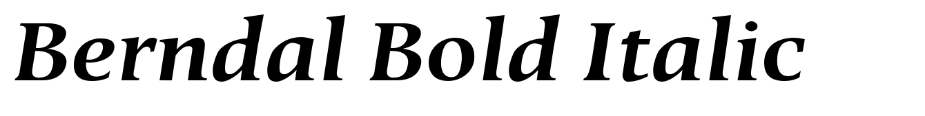 Berndal Bold Italic